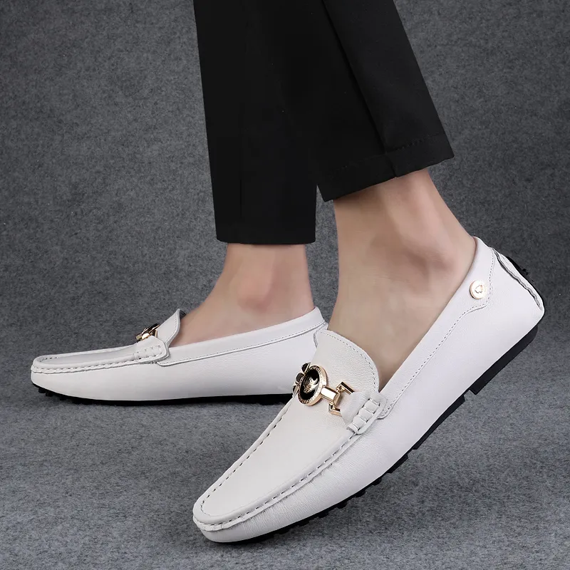 BAGE Gommino Loafers Unisex Black-4