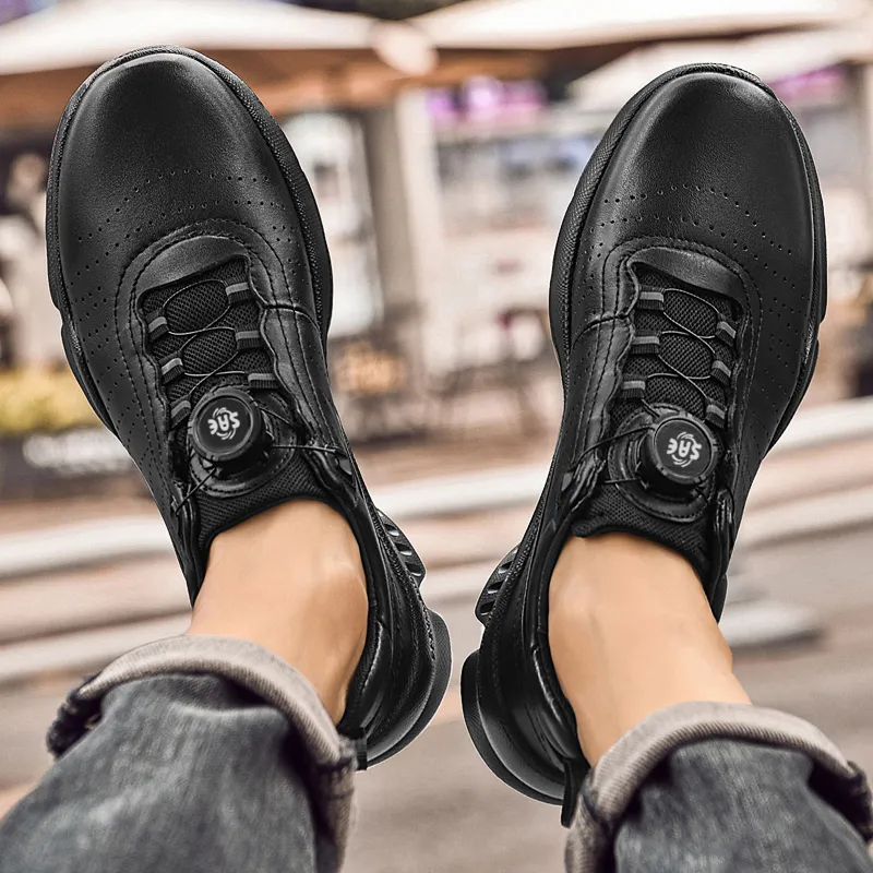 BAGE Anti Slip Wear Resistant Low Top Casual Shoes Unisex Black-6