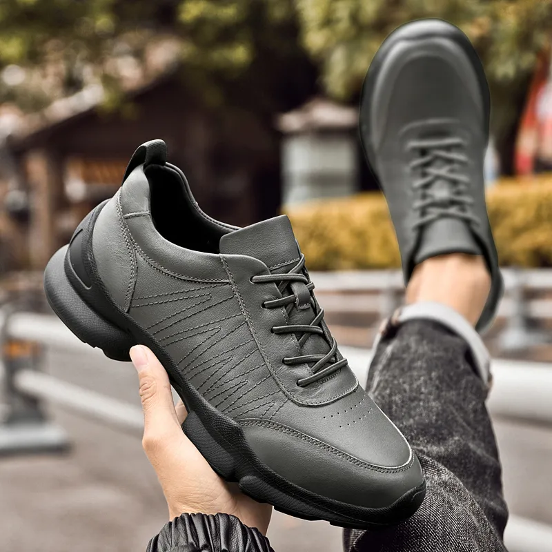 BAGE Abrasion Resistant Height Increasing Low Top Casual Shoes Unisex-10