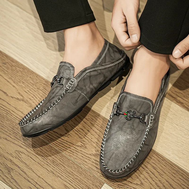 BAGE Gommino Loafers Unisex Brown-5