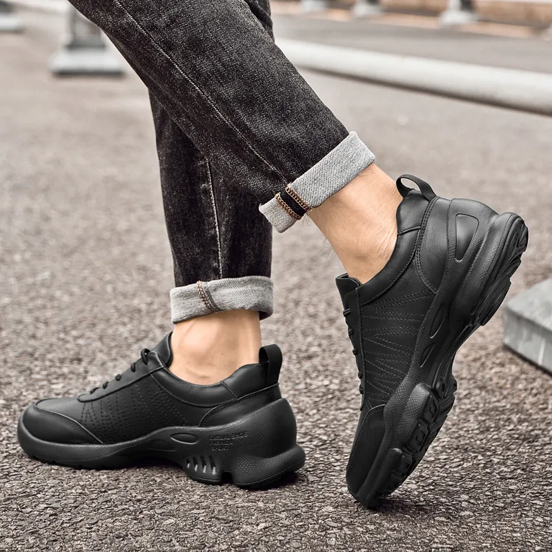 BAGE Abrasion Resistant Height Increasing Low Top Casual Shoes Unisex-4
