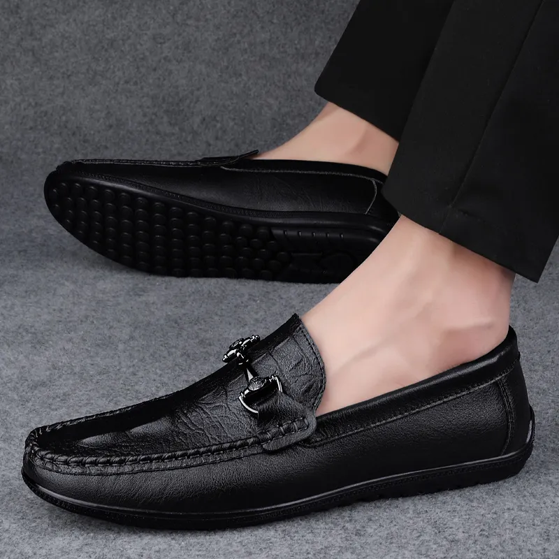 BAGE Gommino Loafers Unisex Brown-4