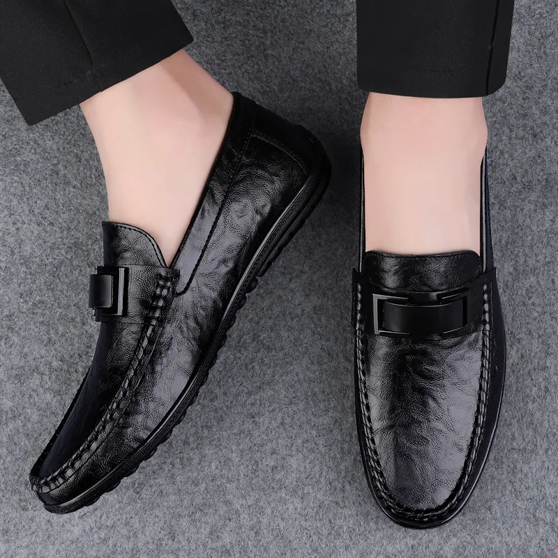 BAGE Gommino Loafers Unisex Gray-2