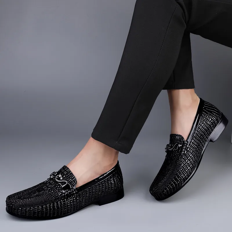 BAGE Gommino Loafers Unisex Black-7