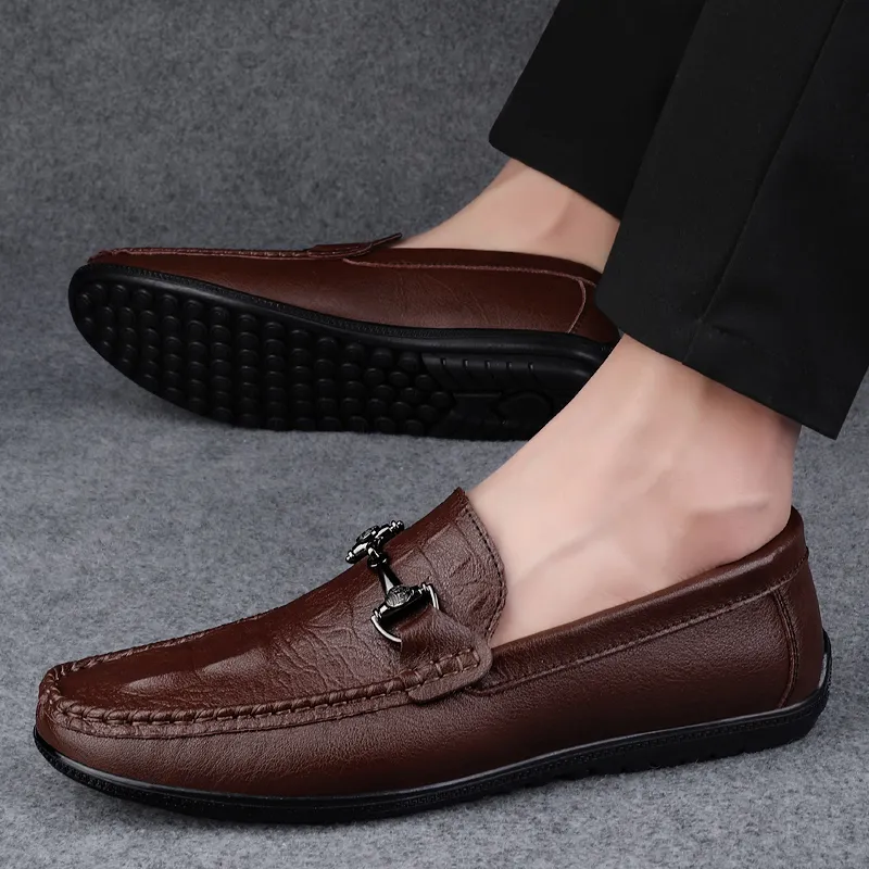 BAGE Gommino Loafers Unisex Brown-8