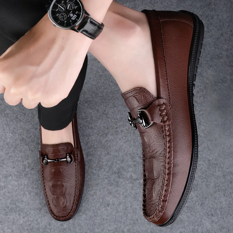 BAGE Gommino Loafers Unisex Brown-11