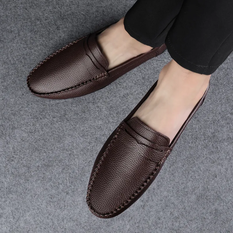 BAGE Gommino Loafers Unisex Brown-15