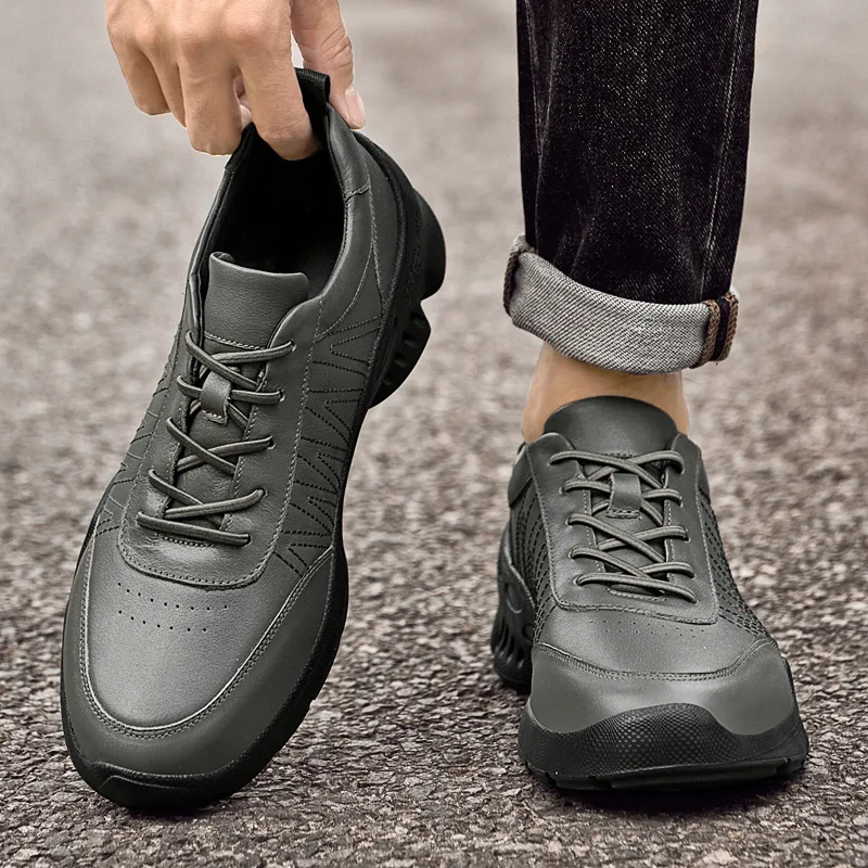 BAGE Abrasion Resistant Height Increasing Low Top Casual Shoes Unisex-9