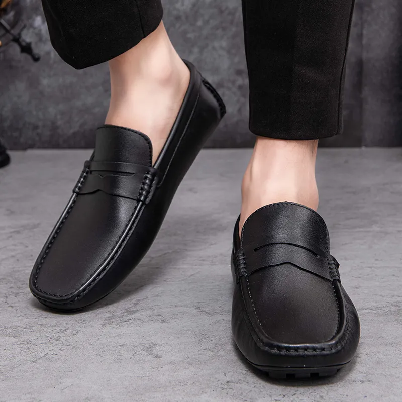 BAGE Gommino Loafers Unisex Black-7