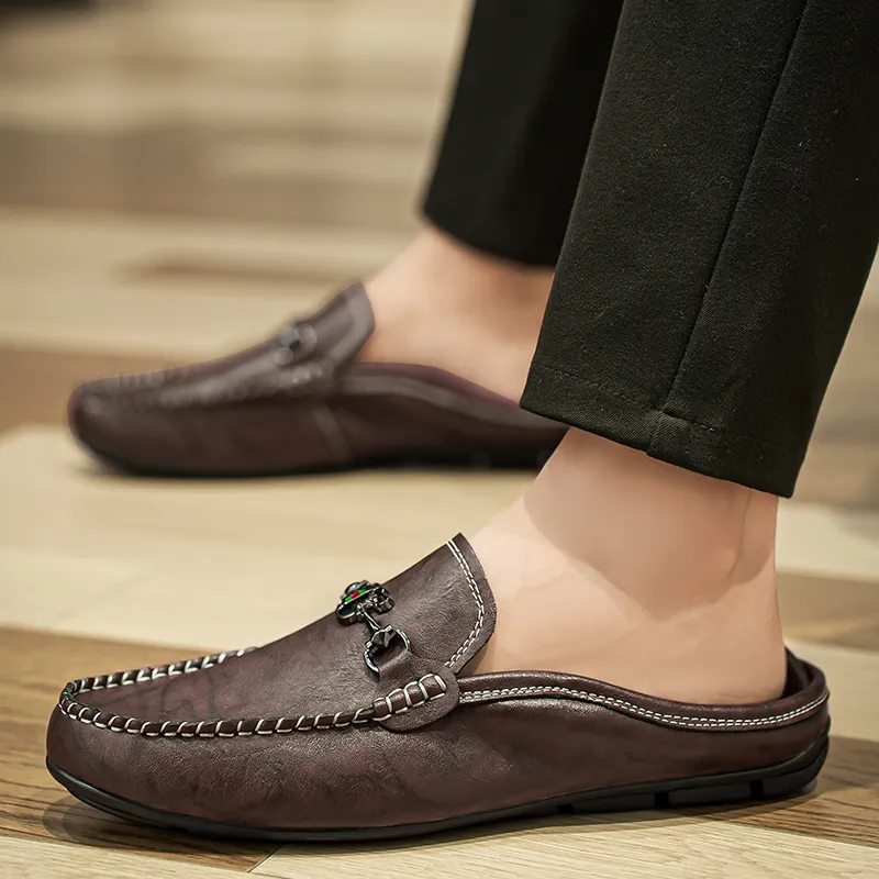 BAGE Gommino Loafers Unisex Brown-12