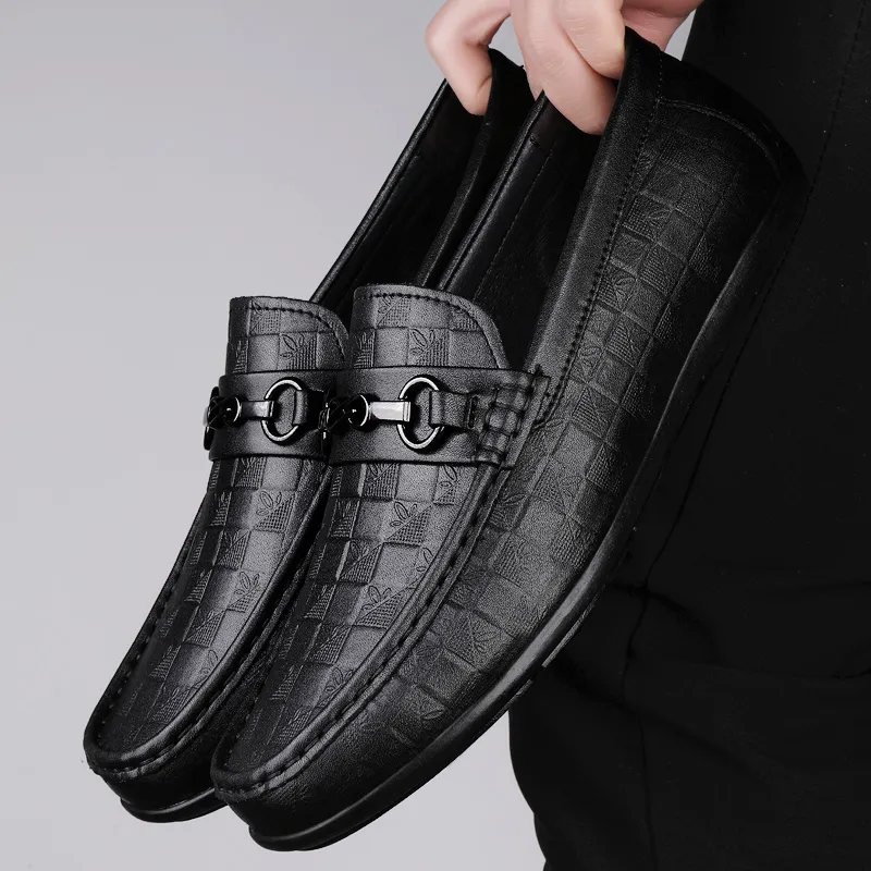 BAGE Gommino Loafers Unisex Black-7