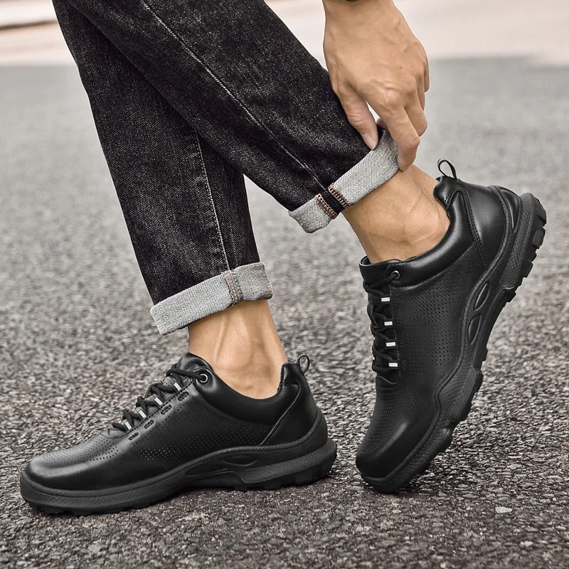 BAGE Breathable And Wear resistant Low Top Casual Shoes Unisex Black-5