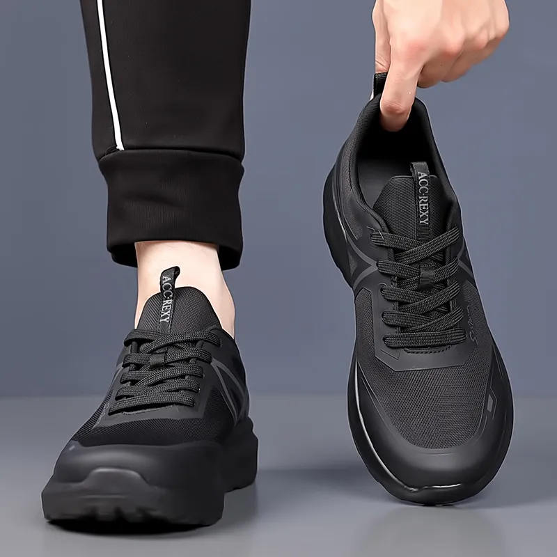 BAGE Abrasion Resistant Height Increasing Slip Resistant Low Top Casual Shoes Men's-4