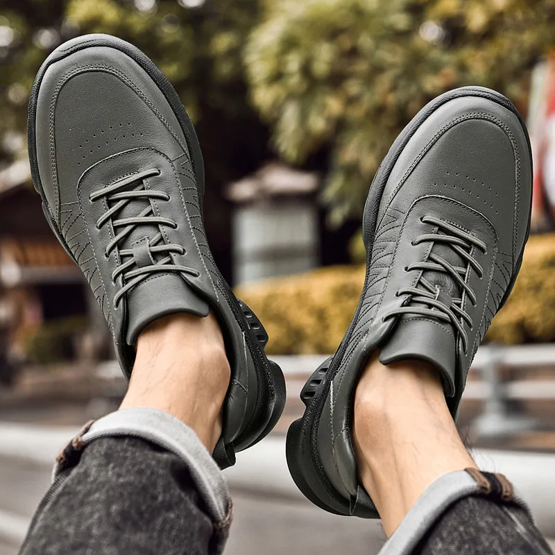 BAGE Abrasion Resistant Height Increasing Low Top Casual Shoes Unisex-11