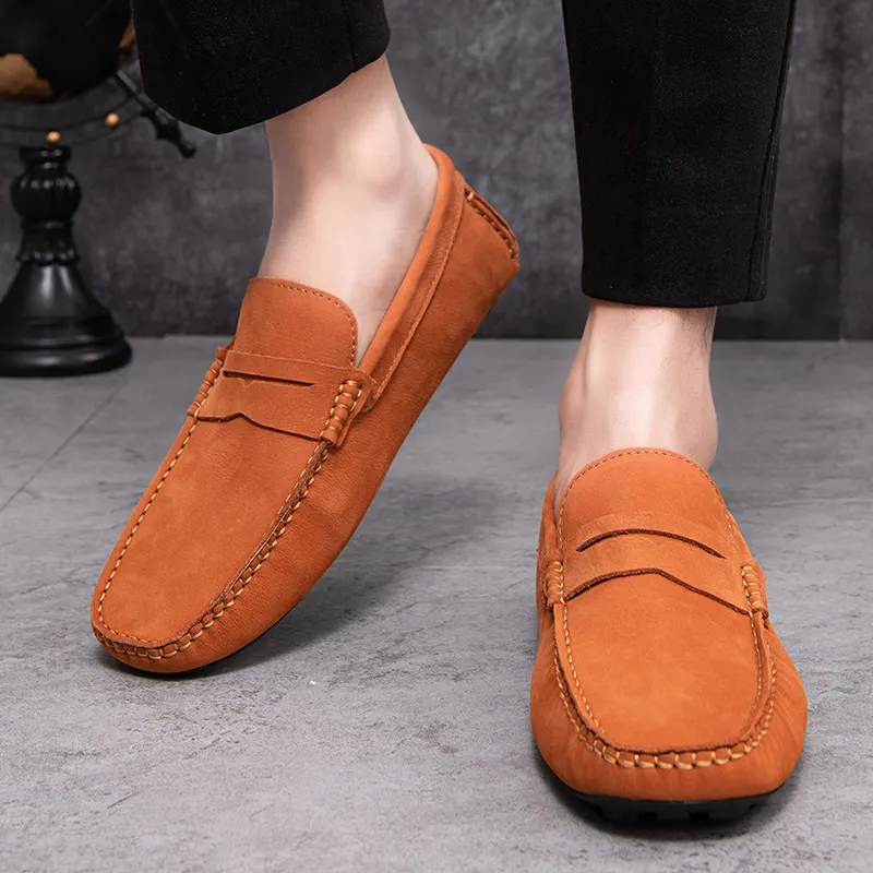 BAGE Gommino Loafers Men Black-3