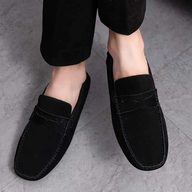 BAGE Gommino Loafers Men Black-10