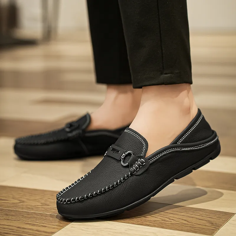 BAGE Gommino Loafers Unisex Black-11