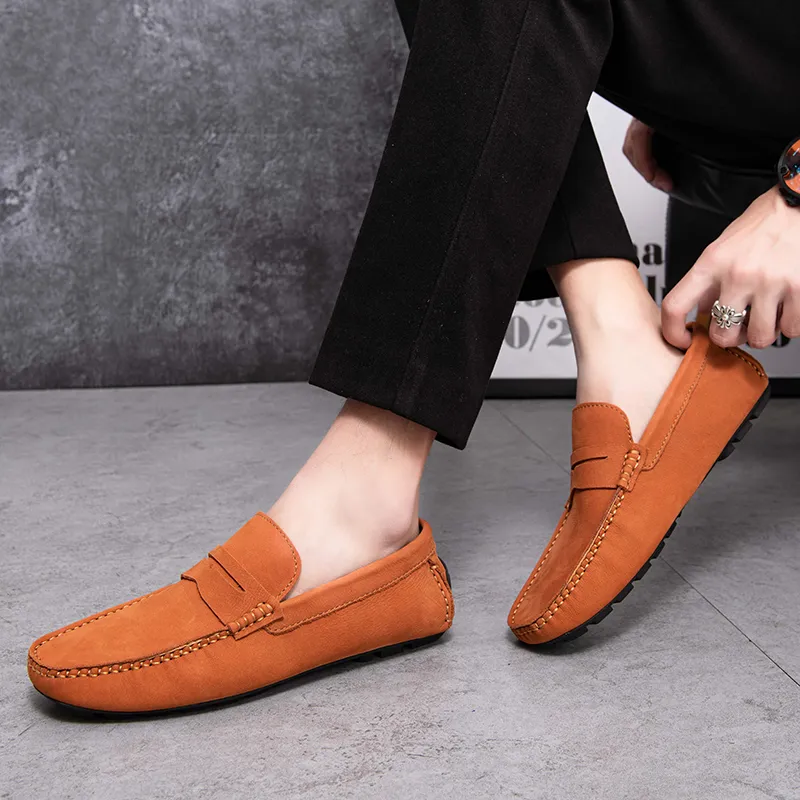 BAGE Gommino Loafers Men Black-4