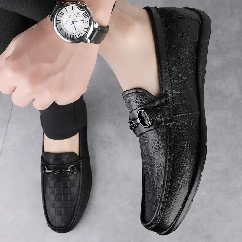 BAGE Gommino Loafers Unisex Black-11