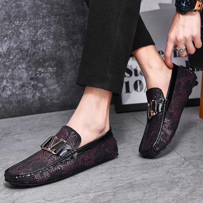 BAGE Gommino Loafers Men Black-3