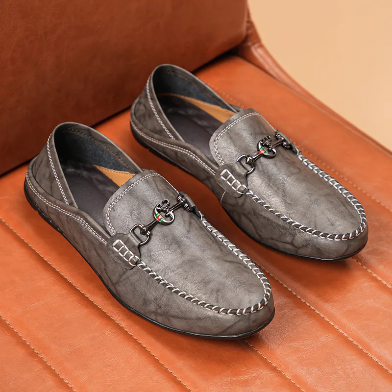 BAGE Gommino Loafers Unisex Brown-2