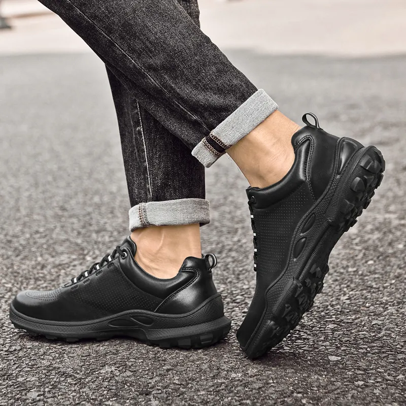 BAGE Breathable And Wear resistant Low Top Casual Shoes Unisex Black-4