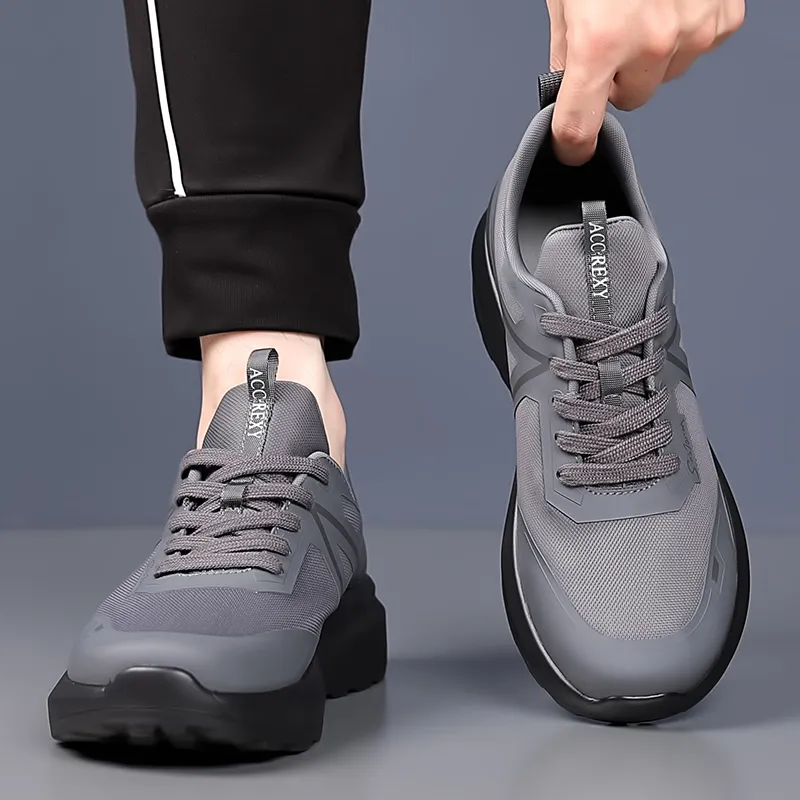BAGE Abrasion Resistant Height Increasing Slip Resistant Low Top Casual Shoes Men's-10