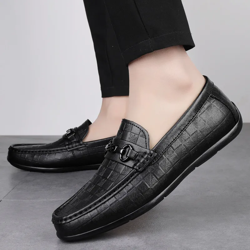 BAGE Gommino Loafers Unisex Black-9