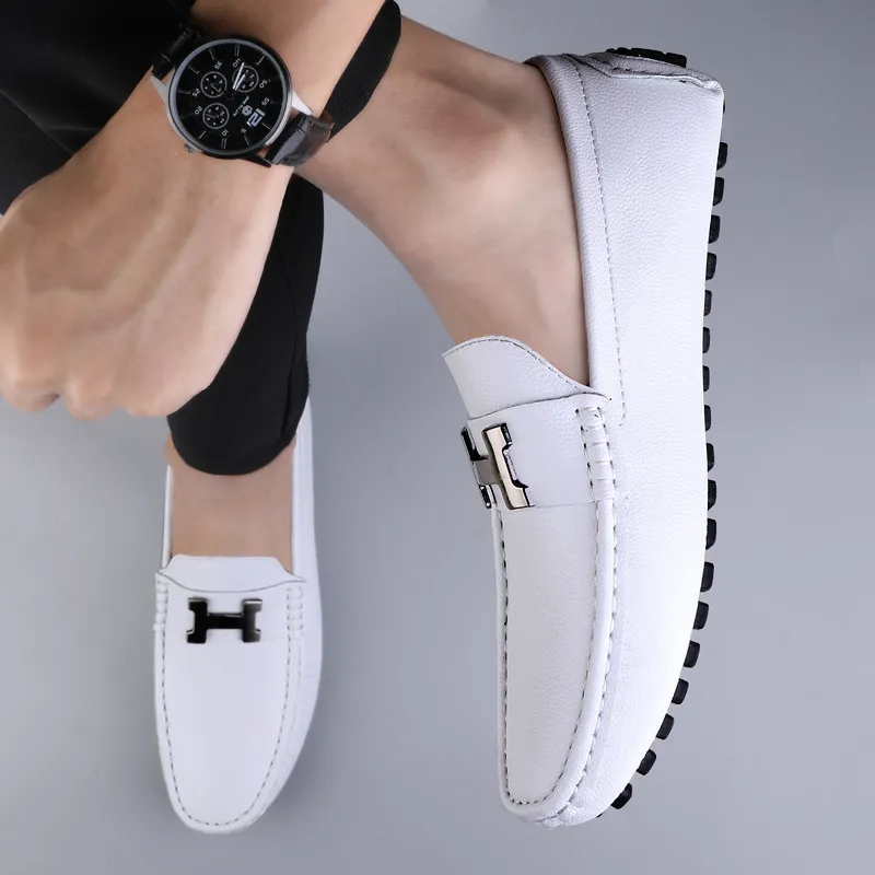 BAGE Gommino Loafers Men Black-3