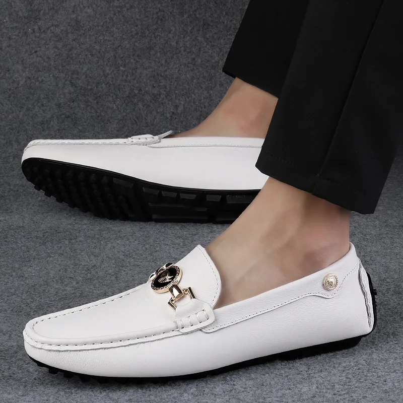 BAGE Gommino Loafers Unisex Black-1