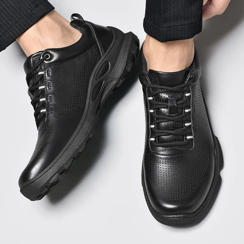 BAGE Breathable And Wear resistant Low Top Casual Shoes Unisex Black-6