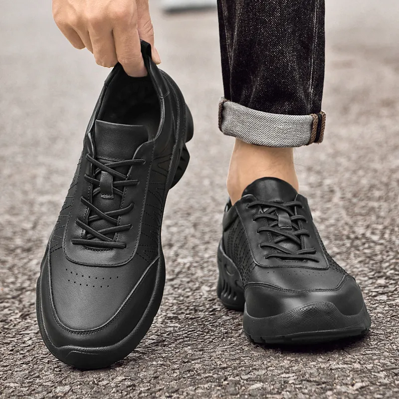BAGE Abrasion Resistant Height Increasing Low Top Casual Shoes Unisex-2