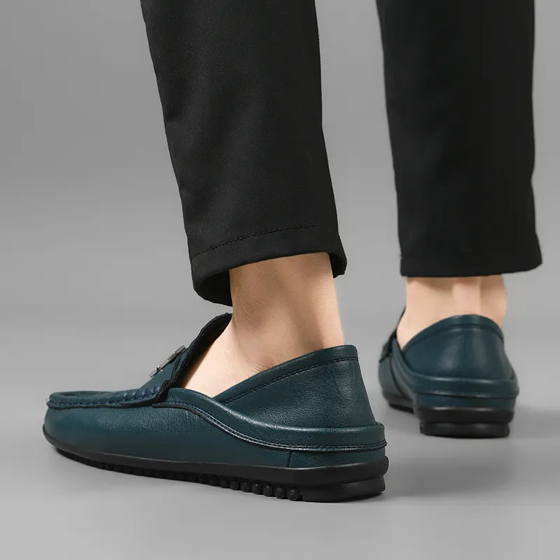 BAGE Gommino Loafers Unisex Blue-9