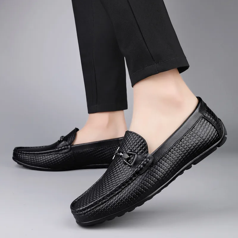 BAGE Gommino Loafers Men Black-8