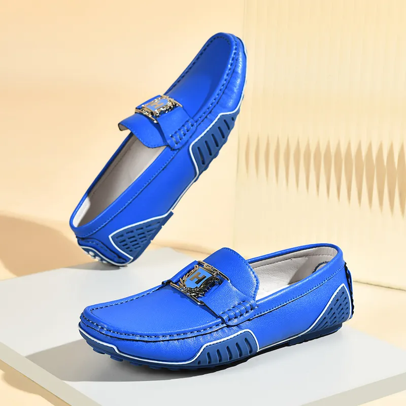BAGE Gommino Loafers Men Green-10