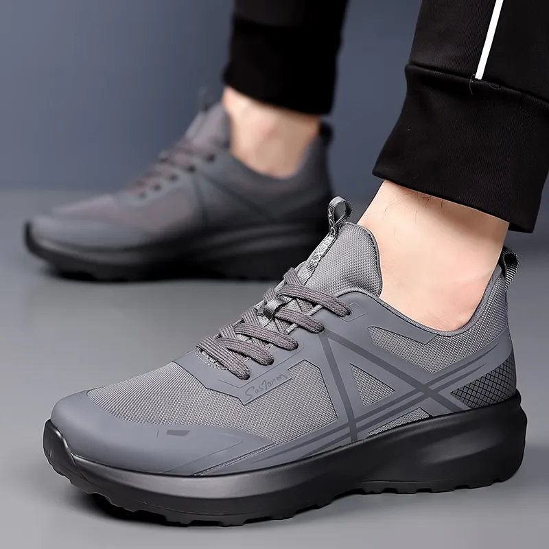 BAGE Abrasion Resistant Height Increasing Slip Resistant Low Top Casual Shoes Men's-8