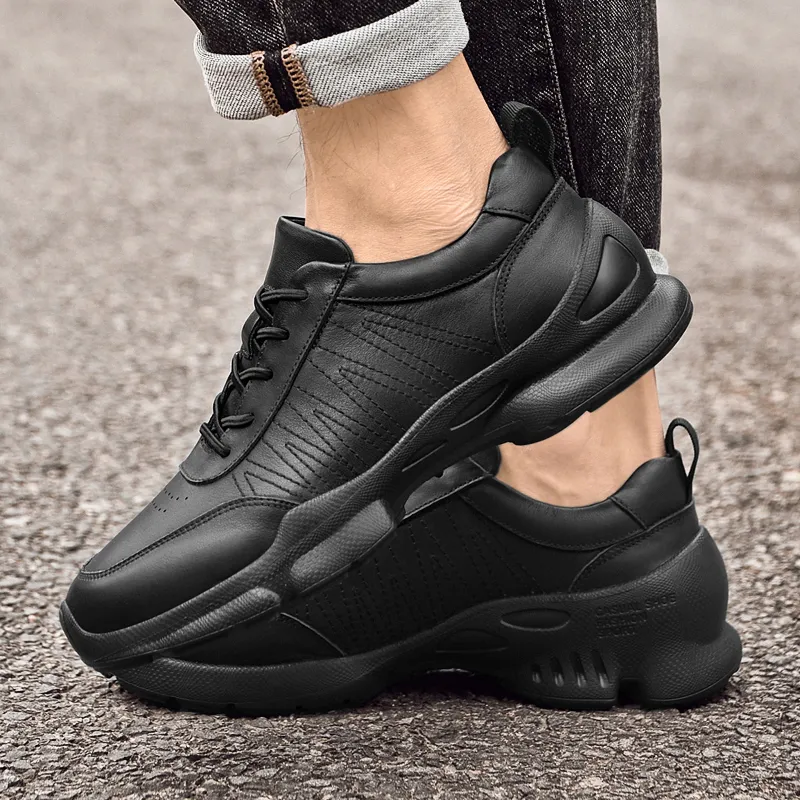 BAGE Abrasion Resistant Height Increasing Low Top Casual Shoes Unisex-3