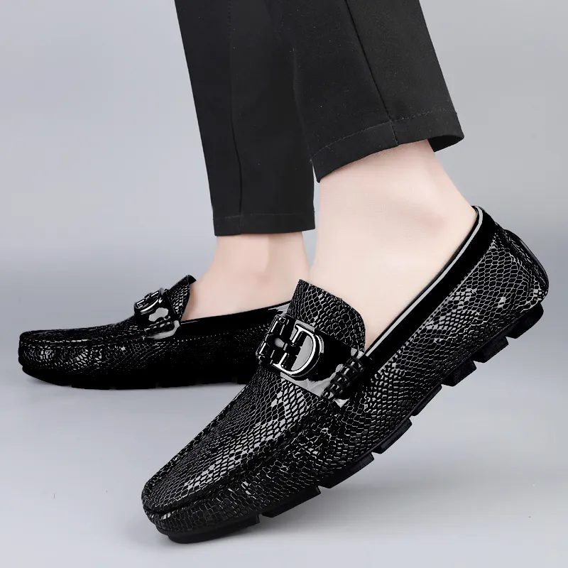 BAGE Gommino Loafers Men Brown-3