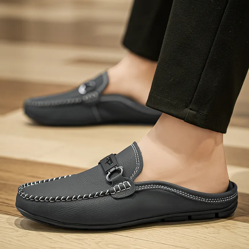BAGE Gommino Loafers Unisex Black-6