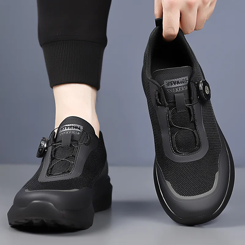 BAGE Breathable Height Increase Low Top Casual Shoes Men's-2