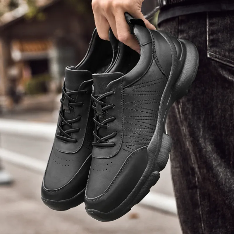 BAGE Abrasion Resistant Height Increasing Low Top Casual Shoes Unisex-1