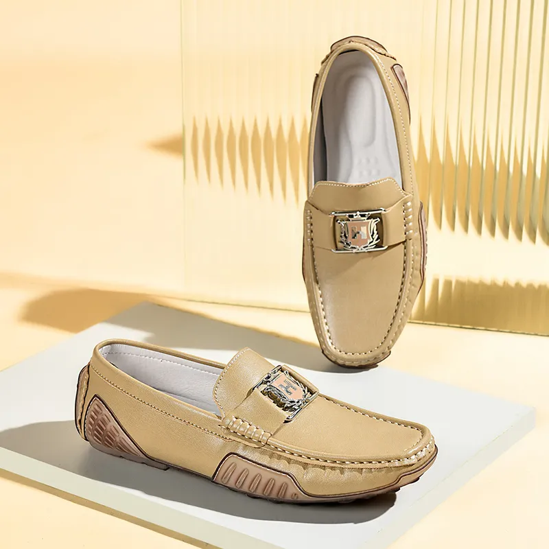 BAGE Gommino Loafers Men Green-17