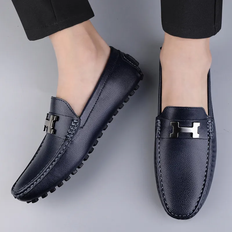 BAGE Gommino Loafers Men Black-8