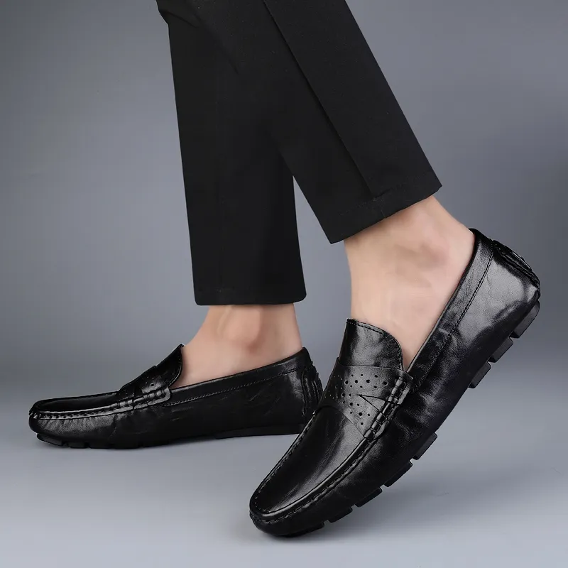 BAGE Gommino Loafers Unisex Brown-5