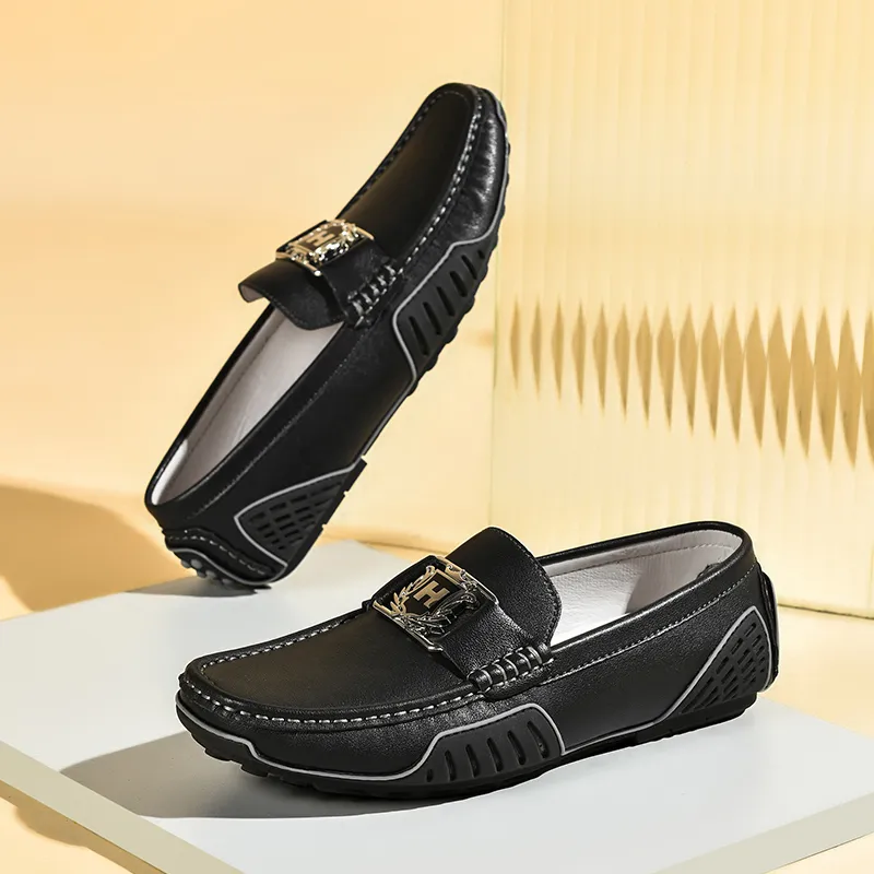 BAGE Gommino Loafers Men Green-26