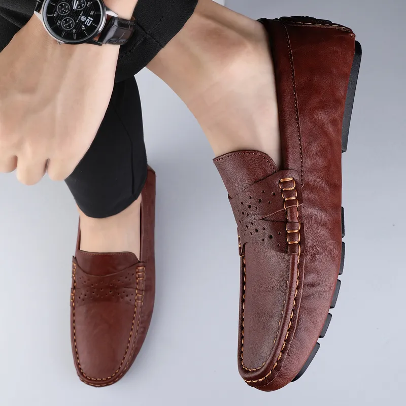 BAGE Gommino Loafers Unisex Brown-9
