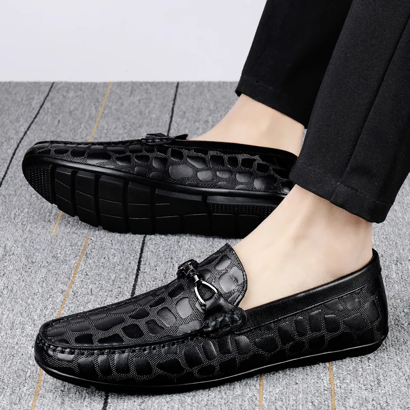 BAGE Gommino Loafers Unisex Black-11