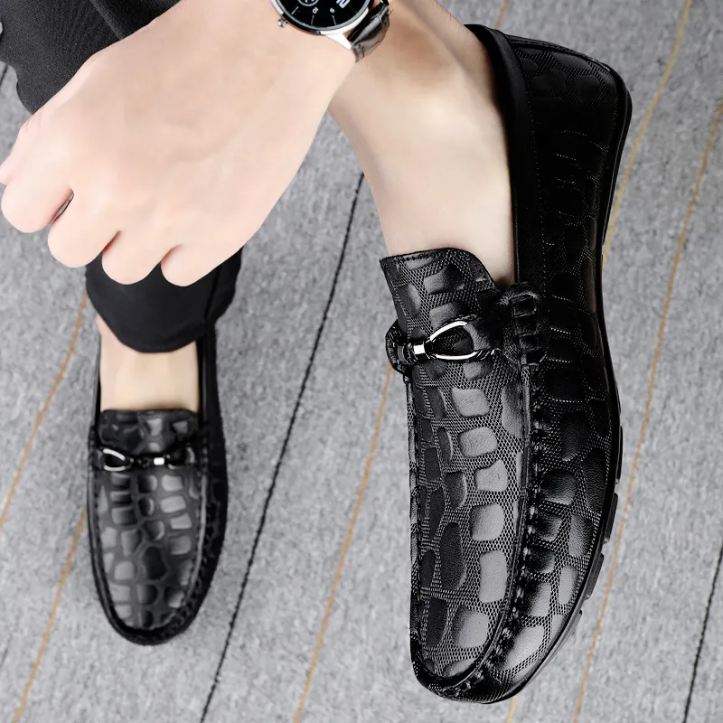 BAGE Gommino Loafers Unisex Black-7