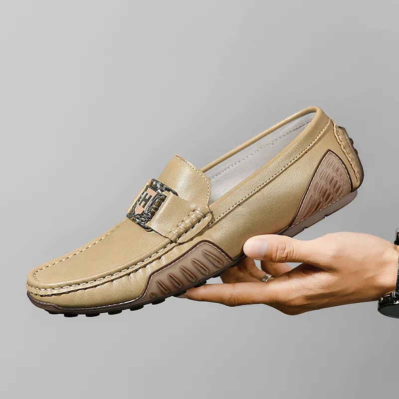 BAGE Gommino Loafers Men Green-18