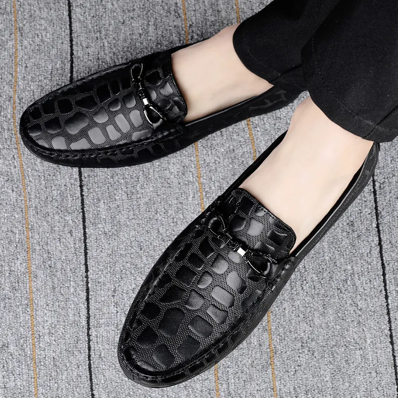 BAGE Gommino Loafers Unisex Black-9